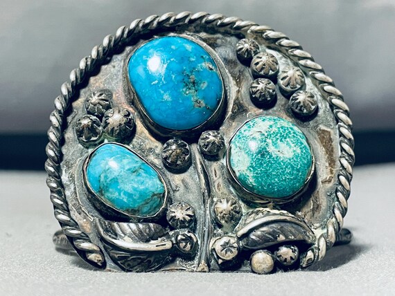 Expressive Vintage Navajo Sterling Silver Bracelet Native American Old Expressive Vintage Navajo Sterling Silver Bracelet Native American Old