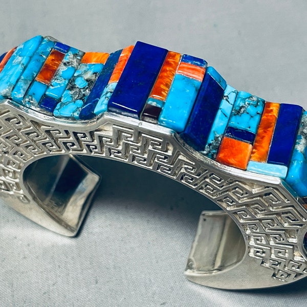 Important Vintage Native American Navajo Hank Whitethorne Turquoise Sterling Silver Bracelet - Make An Offer!