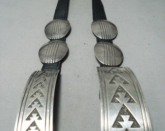 Authentic Vintage Native American Navajo Tommy Jackson 1987 Sterling Silver Concho Belt - Make An Offer!