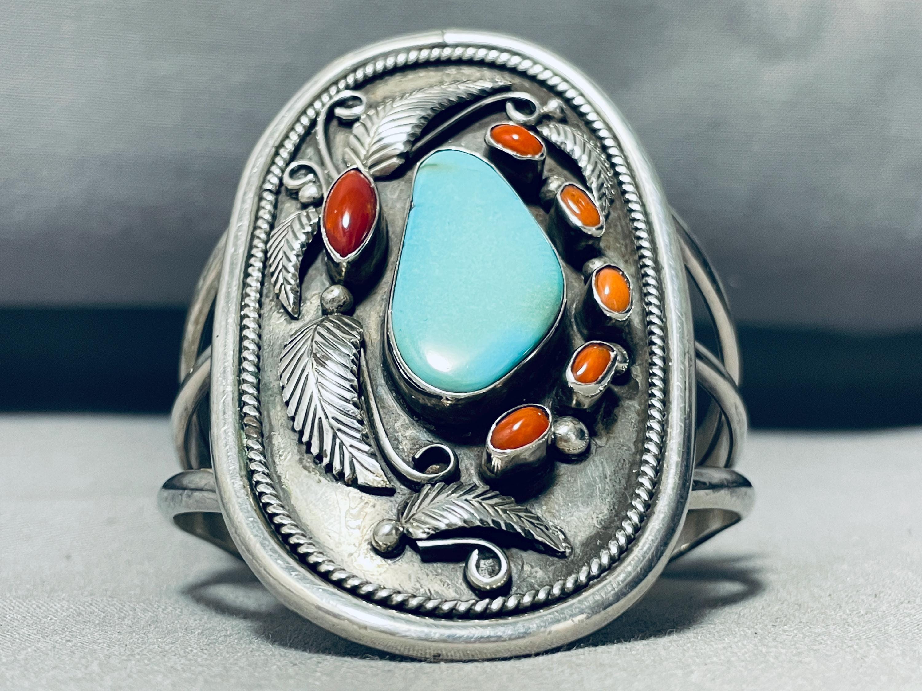 Important Mary Velasquez Vintage Native American Navajo Turquoise Sterling Silver Necklace Important Mary Velasquez Vintage Native American Navajo Turquoise Sterling Silver Necklace