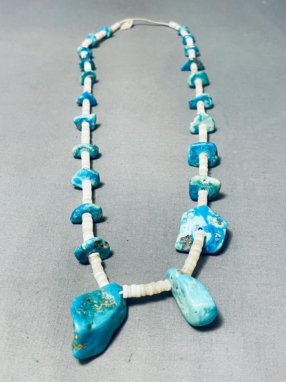 Opulent Vintage Native American Navajo Royston Turquoise Necklace & Jacla Opulent Vintage Native American Navajo Royston Turquoise Necklace & Jacla