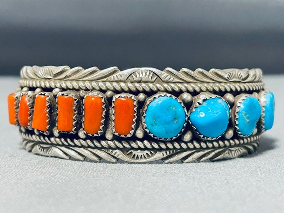 Important Lea Nezzie Vintage Native American Navajo Carico Lake Turquoise Sterling Silver Ring Important Lea Nezzie Vintage Native American Navajo Carico Lake Turquoise Sterling Silver Ring