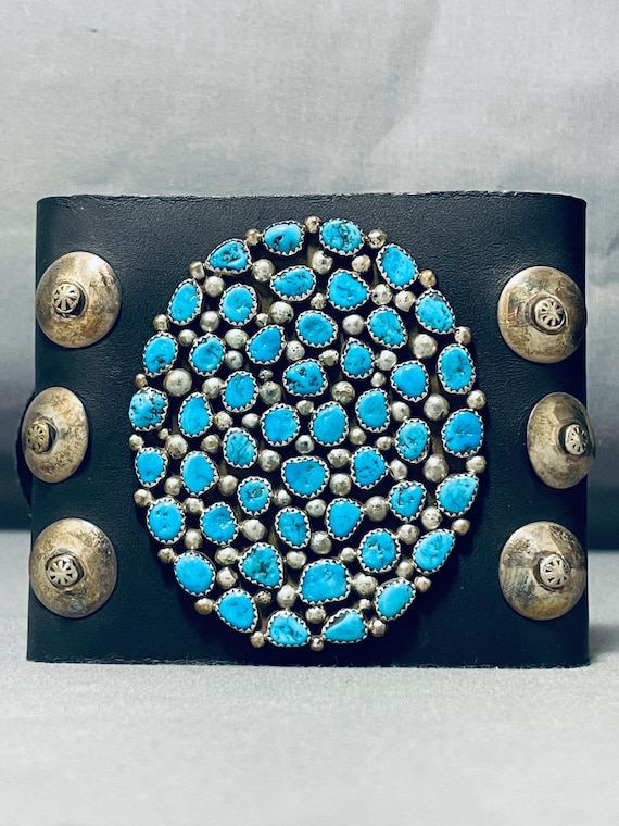 Authentic Vintage Native American Navajo Turquoise Sterling Silver Bracelet Authentic Vintage Native American Navajo Turquoise Sterling Silver Bracelet