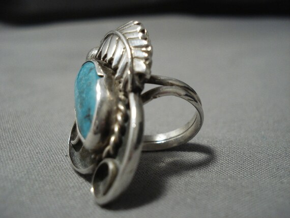 Important Fox Turquoise Vintage Native American N… - image 4