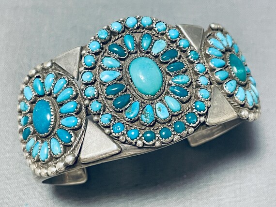Museum Vintage Native American Navajo Damale Turquoise Sterling Silver Bracelet Old Museum Vintage Native American Navajo Damale Turquoise Sterling Silver Bracelet Old