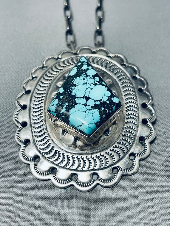 Best Vintage Native American Navajo Triangle Damale Turquoise Sterling Silver Bracelet Old Best Vintage Native American Navajo Triangle Damale Turquoise Sterling Silver Bracelet Old