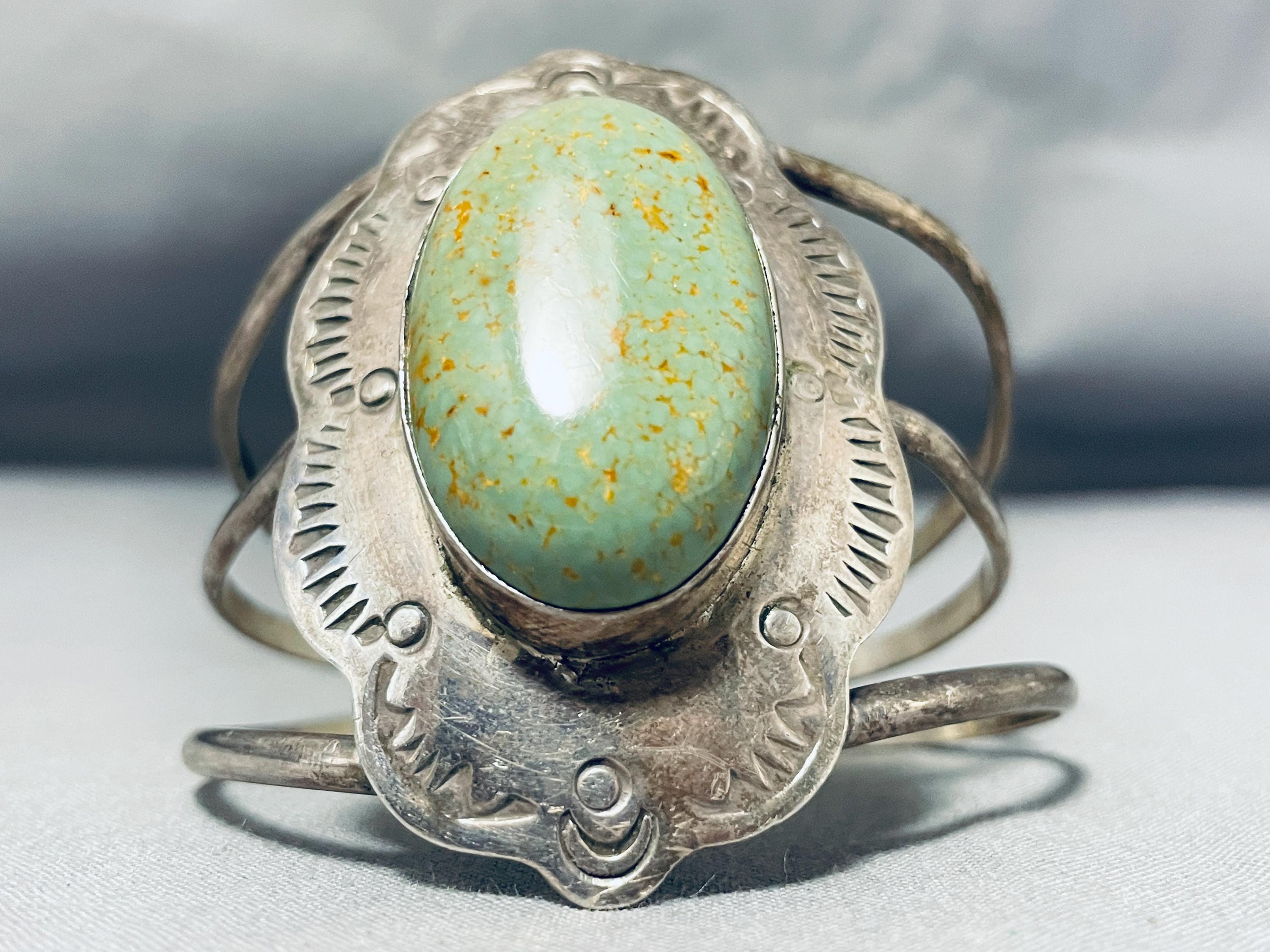 Native American Dynamic Vintage Paiute Royston Turquoise Sterling Silver Earrings Native American Dynamic Vintage Paiute Royston Turquoise Sterling Silver Earrings