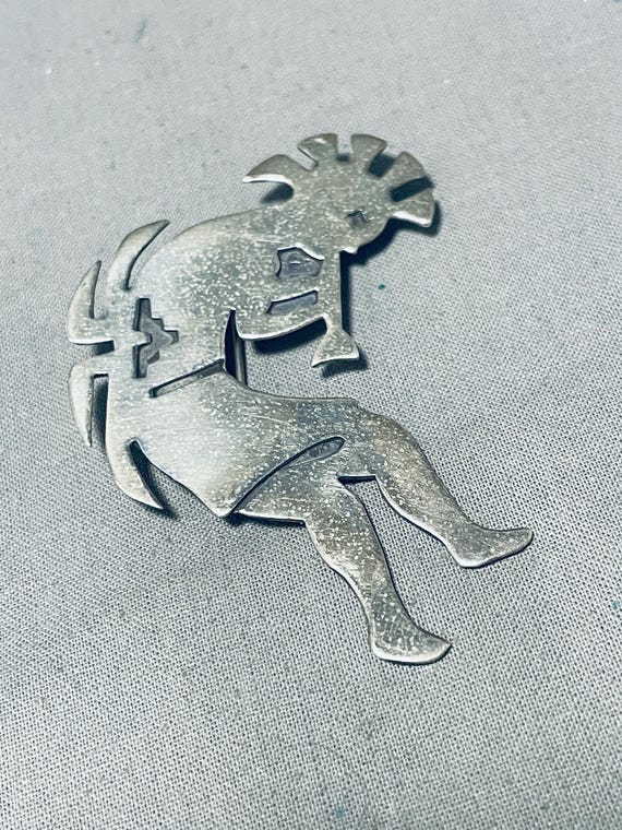 Marvelous Vintage Native American Navajo Sterling Silver Kokopelli Pin Signed Wilson Padilla Marvelous Vintage Native American Navajo Sterling Silver Kokopelli Pin Signed Wilson Padilla