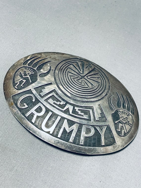 Grumpy!! :) Vintage Native American Hopi Sterling… - image 3