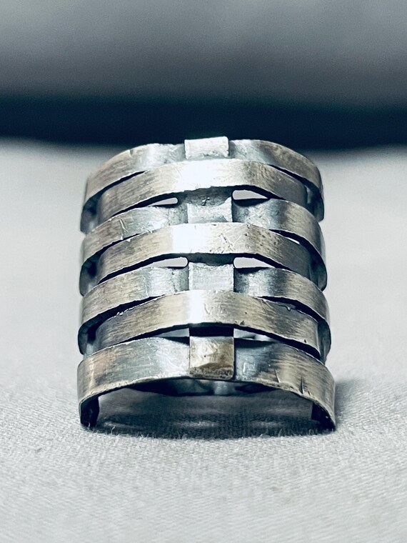 Special Native American Navajo Sterling Silver Basket Weave Ring Special Native American Navajo Sterling Silver Basket Weave Ring
