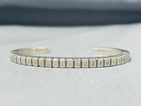 Amazing Ml Tsosie Native American Navajo Sterling Silver Bracelet Signed M.l. Tsosie Amazing Ml Tsosie Native American Navajo Sterling Silver Bracelet Signed M.l. Tsosie