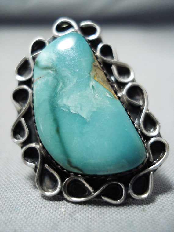 Amazing Navajo Native American Green Turquoise St… - image 1