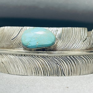 Important Vintage Native American Navajo Ben Begaye Sterling Silver Feather Master Bracelet Important Vintage Native American Navajo Ben Begaye Sterling Silver Feather Master Bracelet