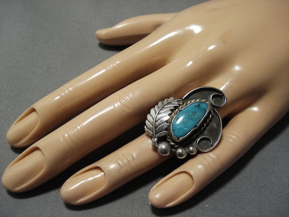 Important Fox Turquoise Vintage Native American N… - image 7