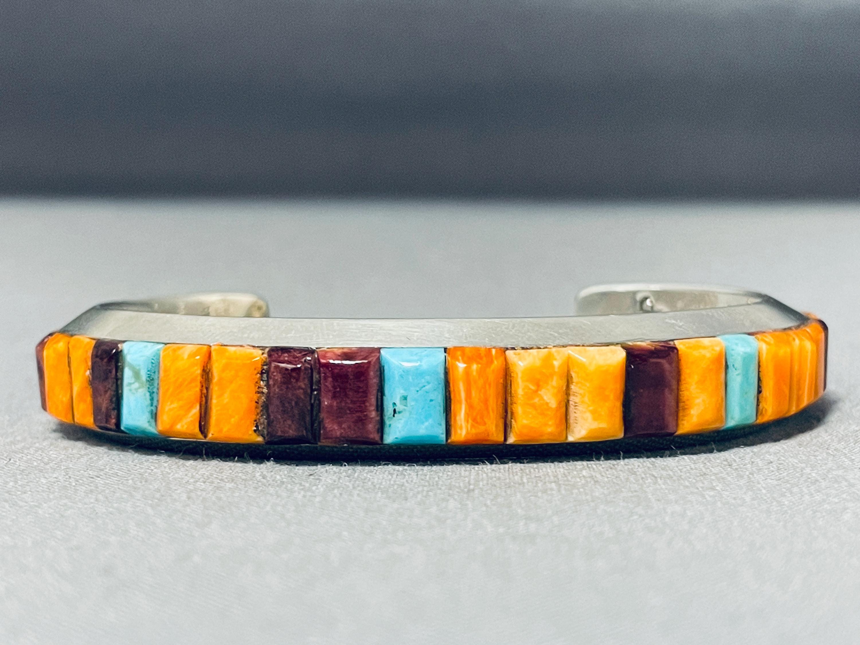 Cal Pederson Sensational Vintage Native American Navajo Turquoise Sterling Silver Bracelet Cal Pederson Sensational Vintage Native American Navajo Turquoise Sterling Silver Bracelet