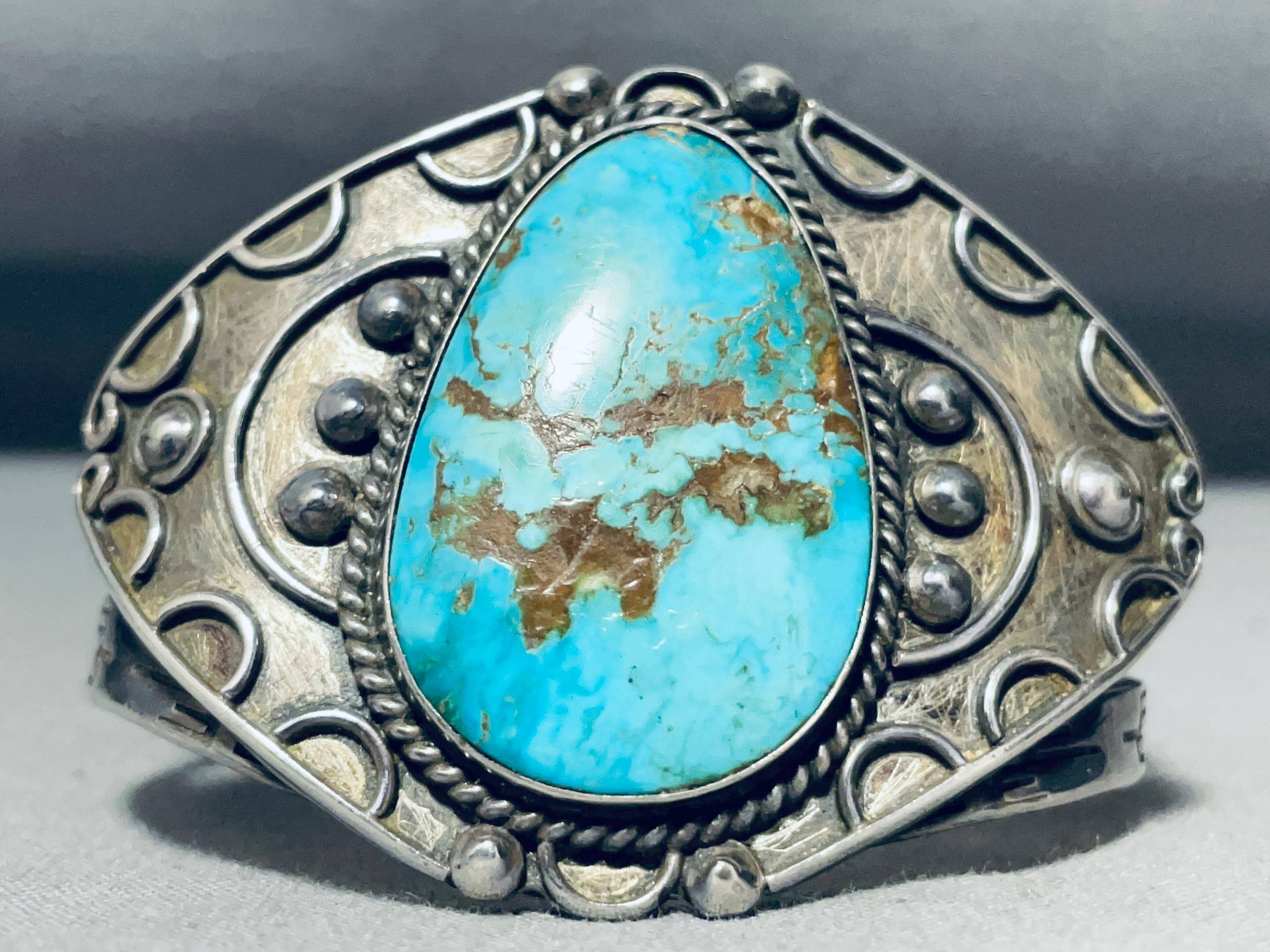Museum Quality Early Vintage Native American Navajo Turquoise