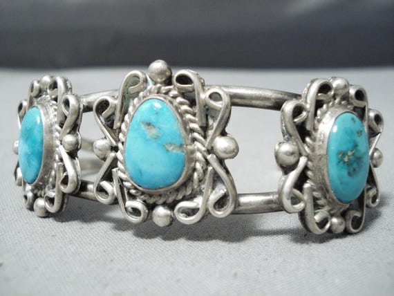 Wonderful Vintage Native American Navajo Royston … - image 4