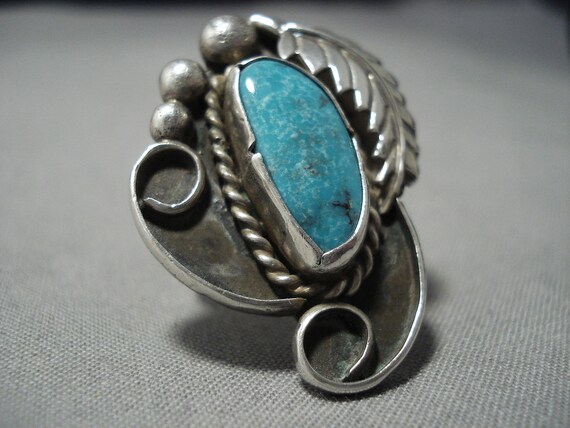 Important Fox Turquoise Vintage Native American N… - image 3