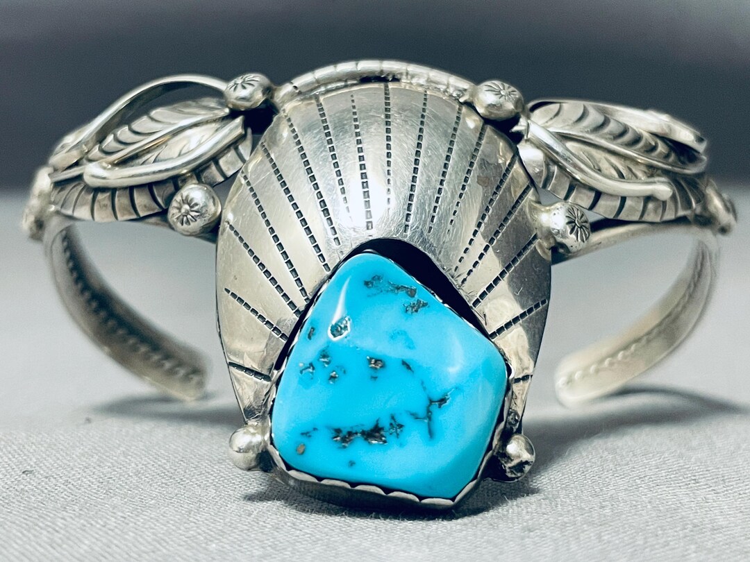 Captivating Vintage Native American Navajo Turquoise Sterling Silver ...