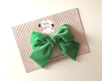 Mint Green Large Bow Clip - Emmy & Belle main image 0