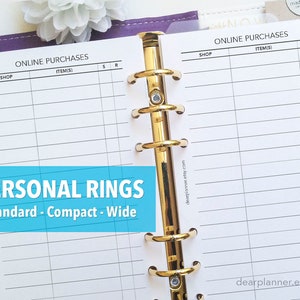 PRINTED Online Purchase Tracker - Online Shopping Planner Insert  - Personal / Wide / Compact sizes - P39