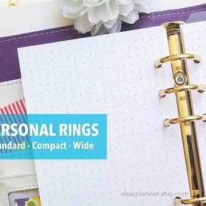 PRINTED Dotted planner inserts - Dot grid planner page - 5mm dot grid paper - Personal / Wide / Compact sizes - P17