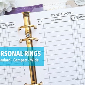 PRINTED Spend Tracker - Expenses Tracker - Budget Insert - Spending Log - Personal / Wide / Compact sizes - P48