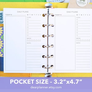 PRINTED Pocket Do1p insert - Day on one page insert - Undated daily planner insert - Pocket size planner refill - K-06