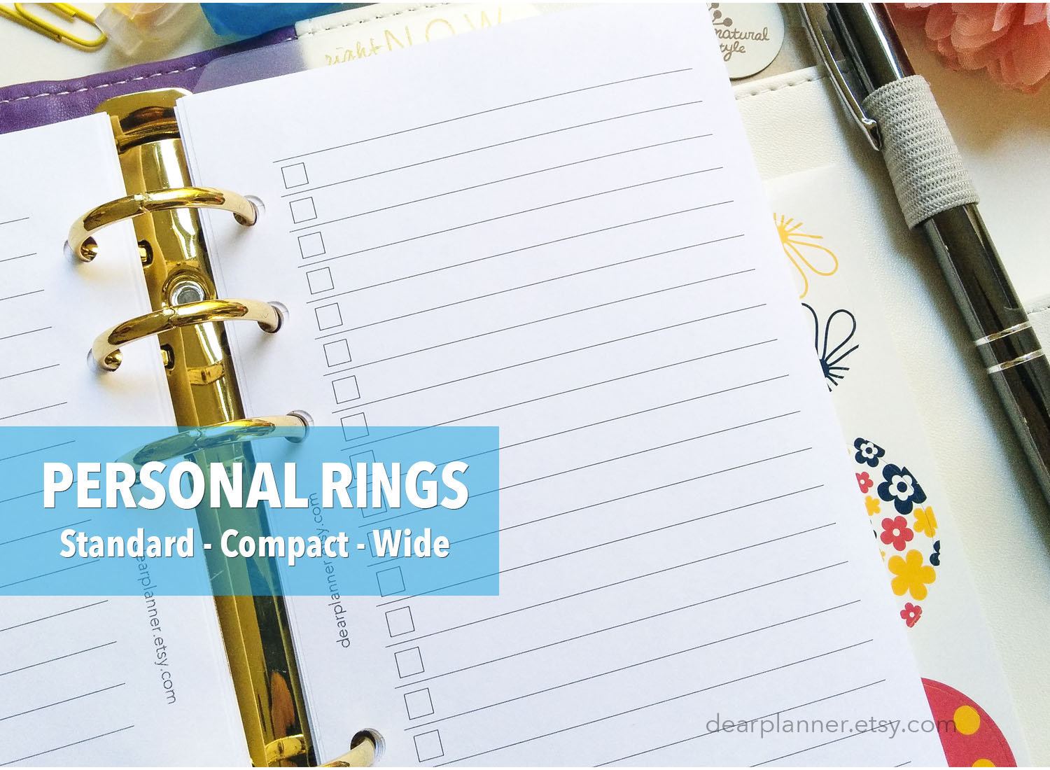 PRINTED Lined Checklist Insert Lined Pages Planner Refill - Etsy