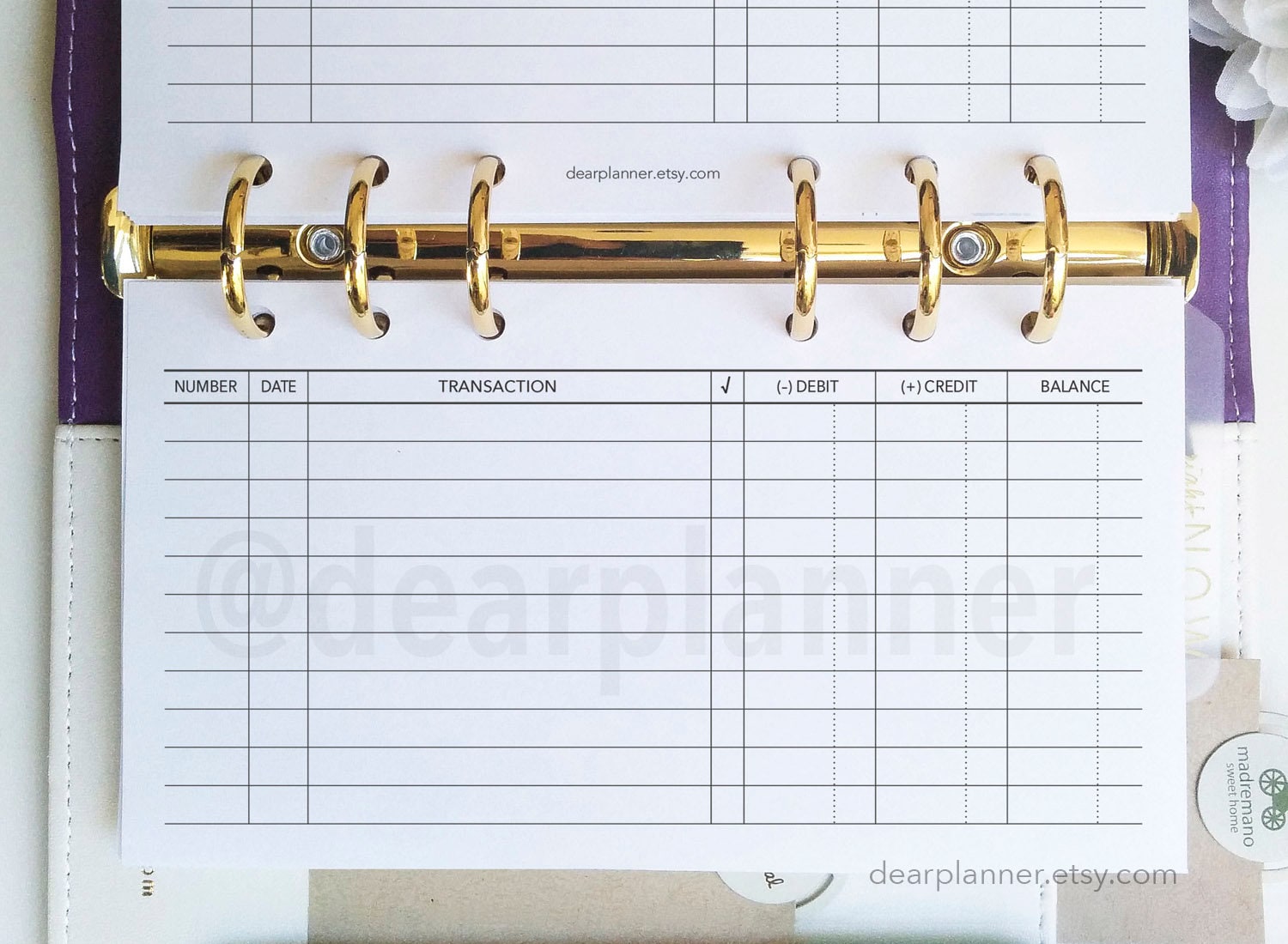 PRINTED Checkbook Register Inserts Check Book Record Tracker Etsy