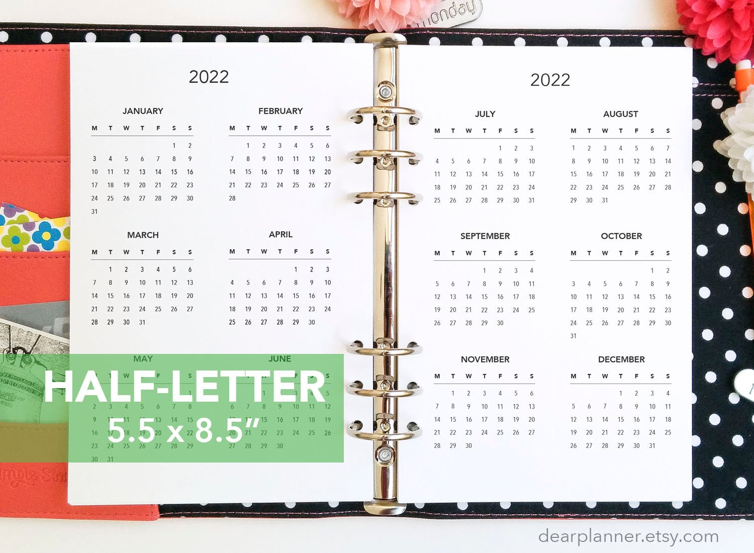 2022 Sundays Only Calendar Printed 2022 Yearly Calendar Yearly Foldout Yo1P Fold Out | Etsy Singapore