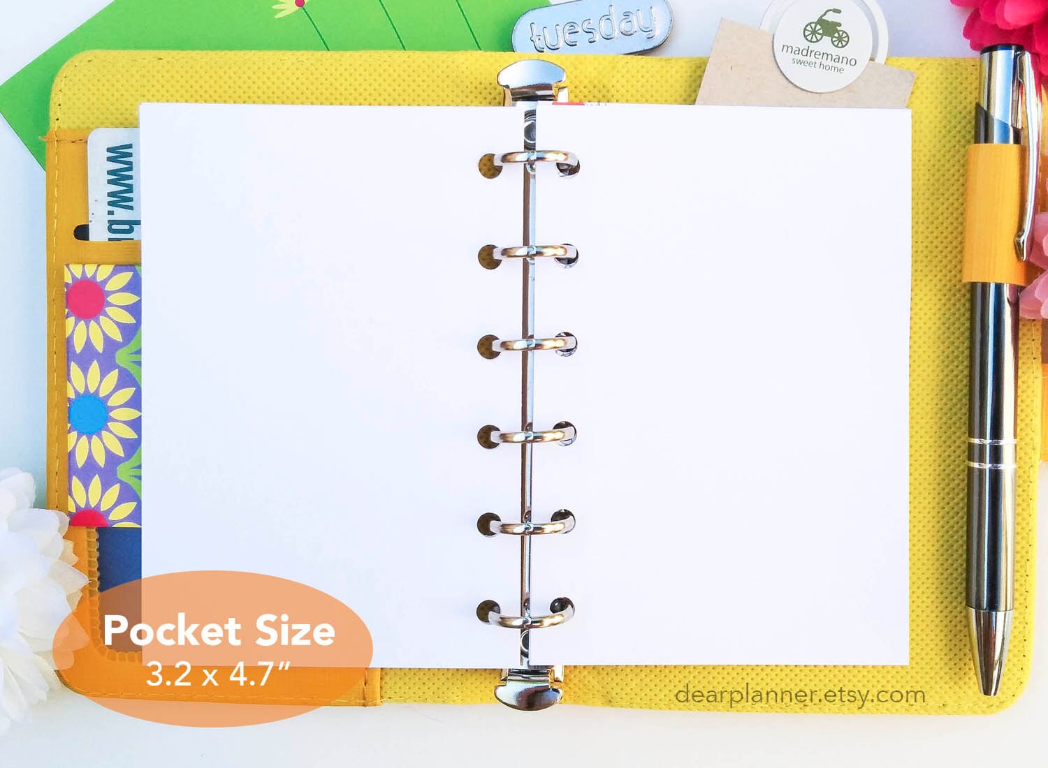 BLANK pocket size refills Unlined planner pages Premium Etsy
