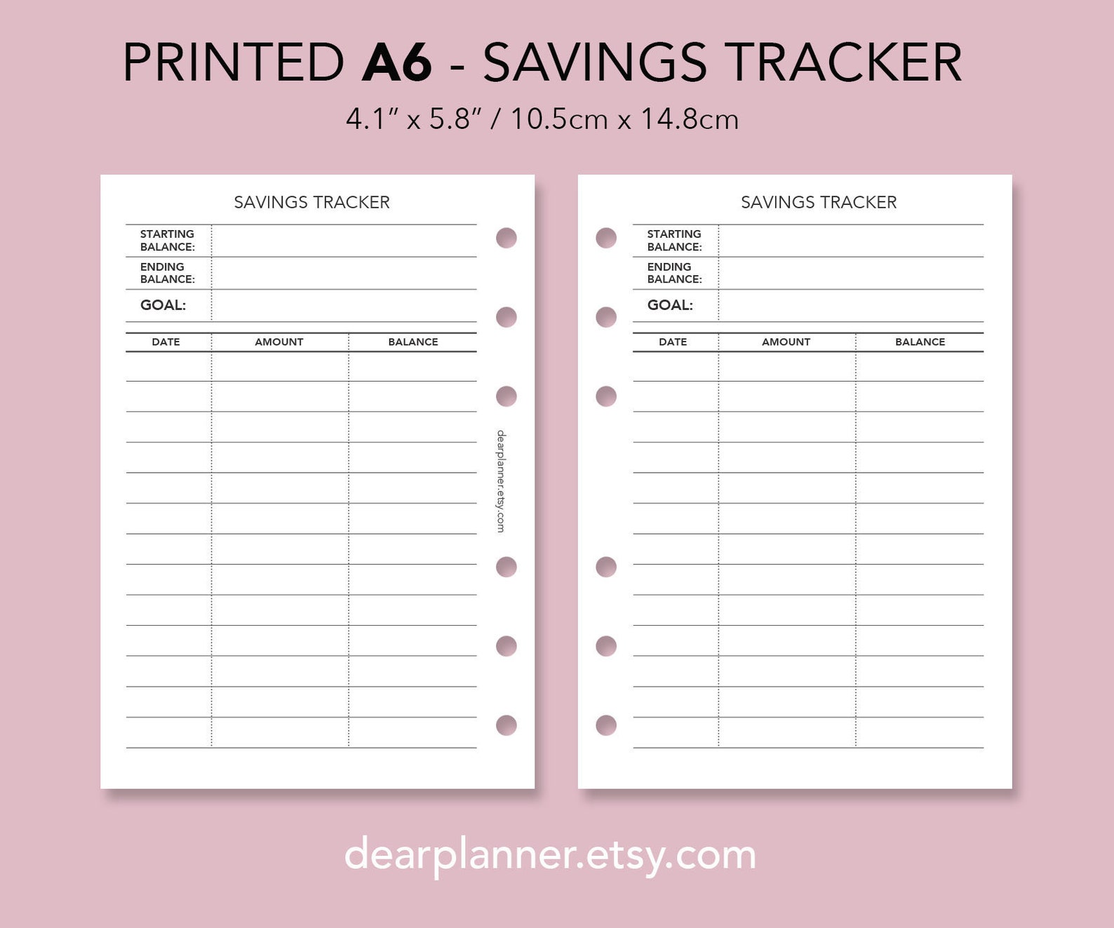 PRINTED True A6 Savings Tracker Budget Planner Money - Etsy