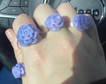Glass Rose Ring | Statement Ring | Flower | Handmade |