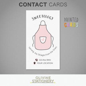 Personalized Bakery Business Cards: Cupcake & Cake Design