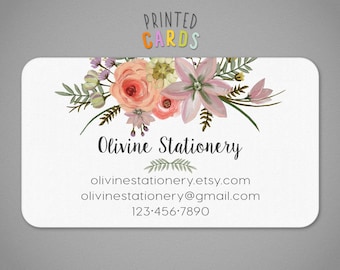 Wildflower Watercolor Personalized Business Cards,  | Custom Contact Card