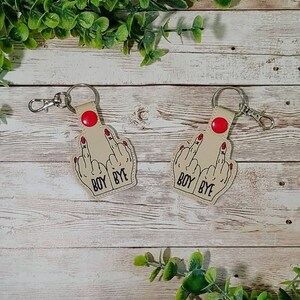 Boy Bye Keychain | Handmade Key Ring | Handmade Key Fob | Handmade Gift | Christmas Gift | Stocking Stuffer