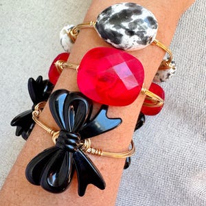 Black Acrylic Bangles - Etsy