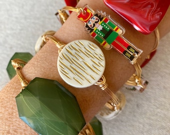 Christmas Bangle, Nutcracker Bangle, Christmas Jewelry, Red and Green Nutcracker Bangle, Christmas Bracelet, Nutcracker Bracelet