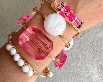 Christmas Bangle, Nutcracker Bangle, Christmas Jewelry, Pink and Mint Nutcracker Bangle, Christmas Bracelet, Nutcracker Bracelet