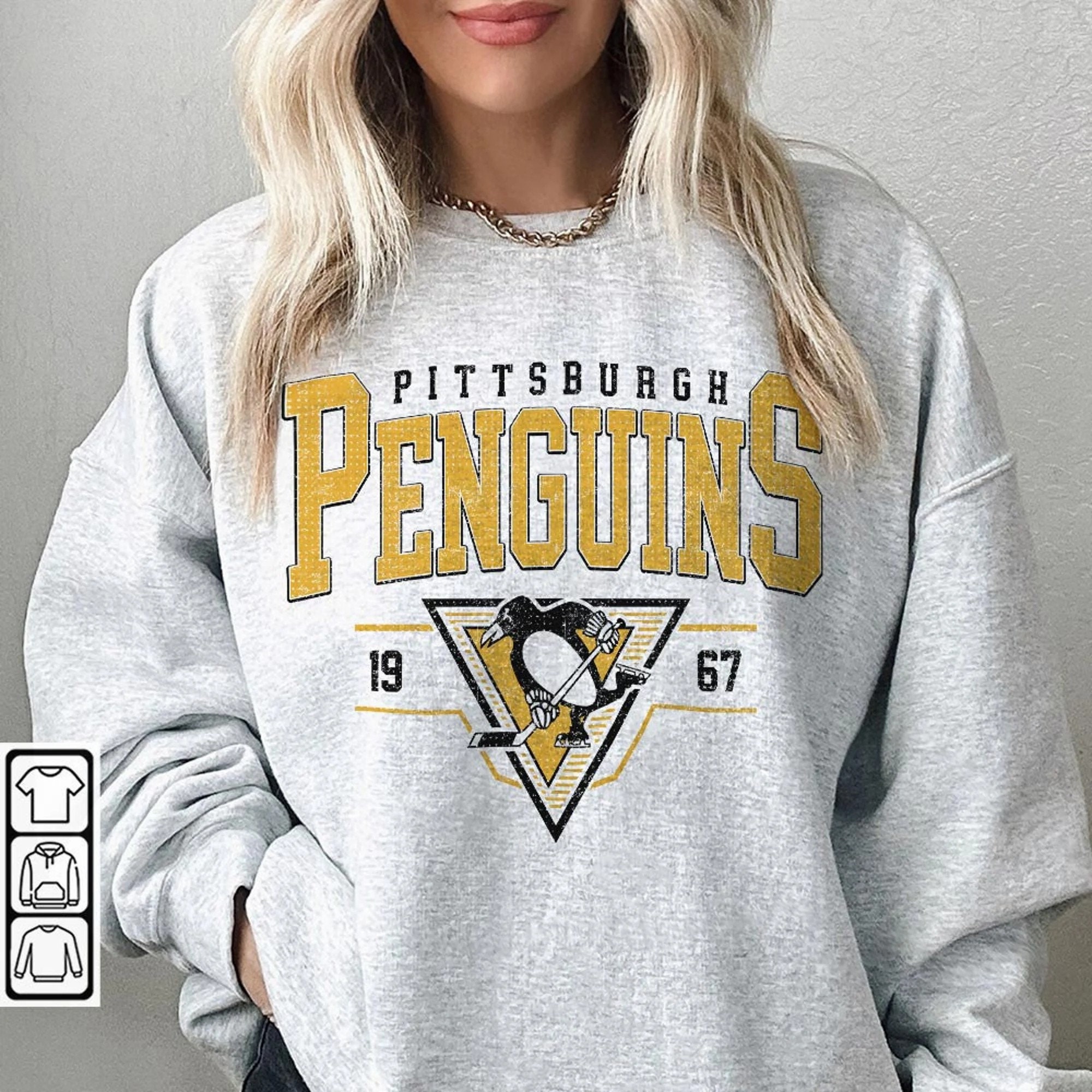 Vintage penguins hockey sweatshirt Etsy Mexico