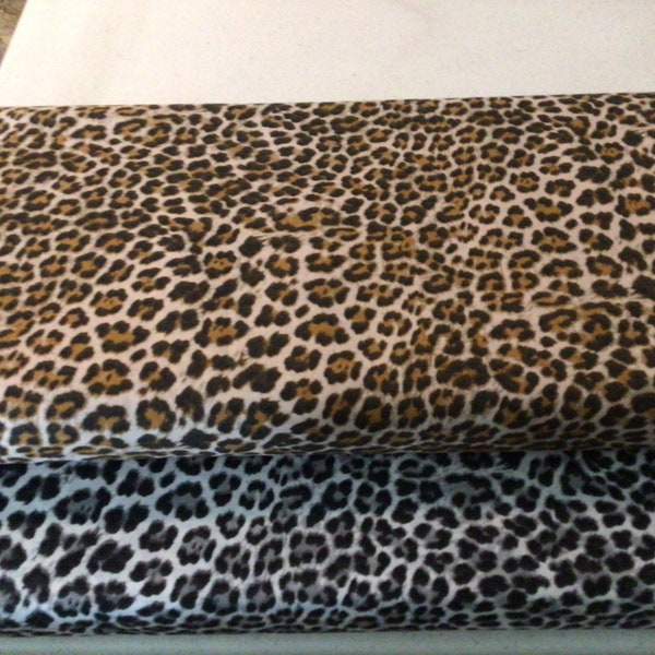 Cheetah print Brown and Gray fabric, 100 percent cotton, Fat Quarter, 1/4 yard, 1/2 yard, Ships fast