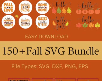 Autumn l Fall SVG Bundle l Clip Art l Sublimation l Cricut l Cut Files