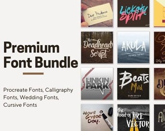 Fonts, Procreate Fonts, Handwritten Font, Line Font, Monoline Script Font, Signature Fonts, Calligraphy Fonts, Wedding Fonts, Cursive Fonts