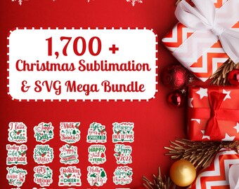 CHRISTMAS MEGA BUNDLE  l  1700+ Designs  l  Christmas Svg  l   Holidays Svg  l  Cut Files  l   Cricut  l   Silhouette