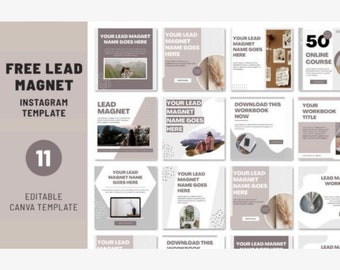 Blei Magnet Bearbeitbare Vorlagen l Canva l PDF Download