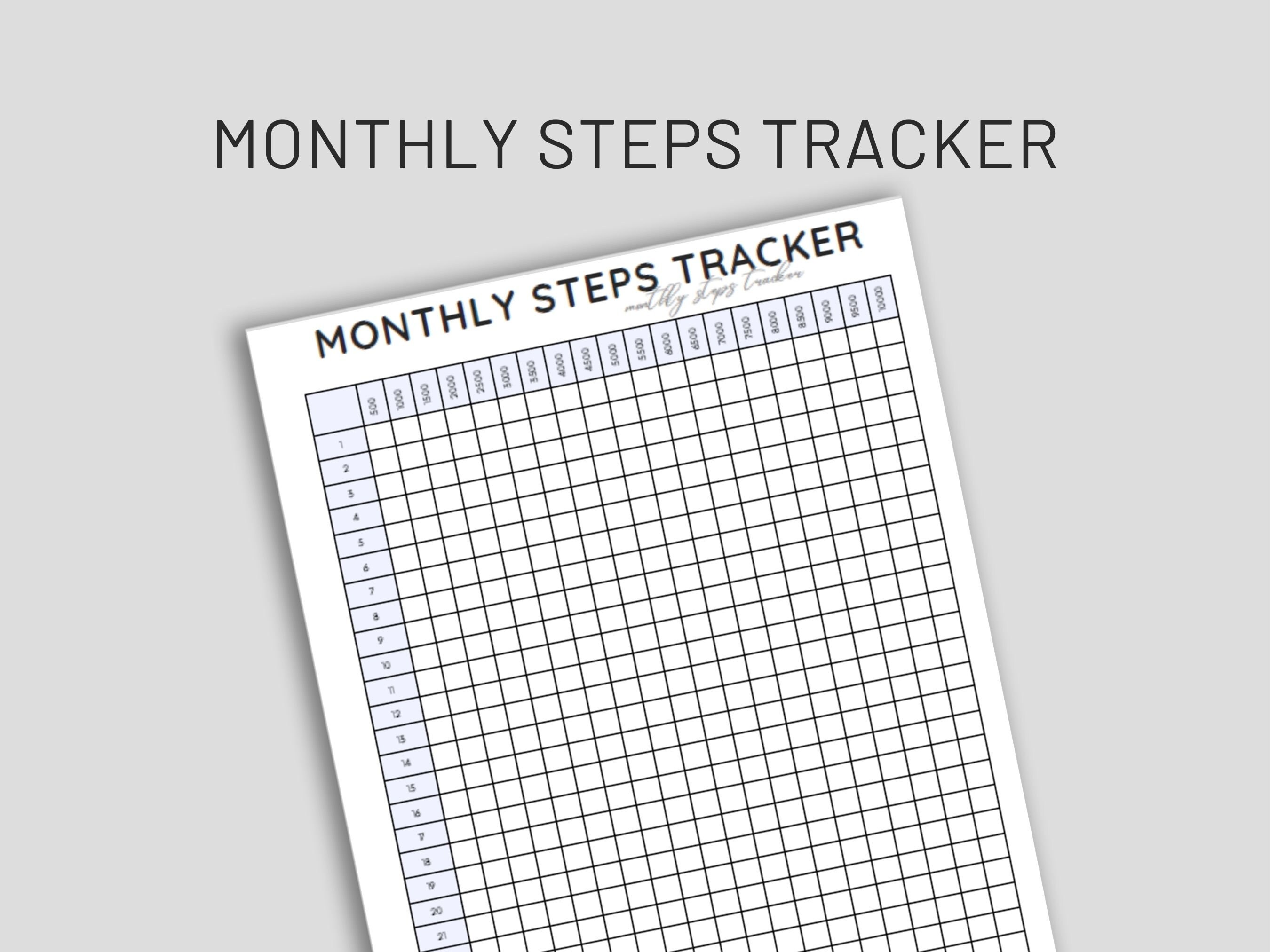 February Step Challenge Worksheet.pdf Printable STEP TRACKER, Monthly Step Challenge, Fitness Tracker Planner ...