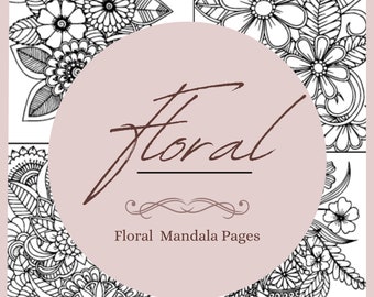 Madala Floral Malvorlagen