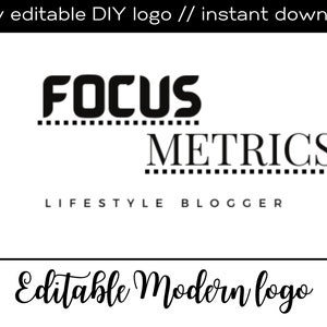 Editable modern Logo, Editable Premade Logo Design, Modern Logo Design, Initial Logo Design, Simple Logo Design, DIY Logo Design