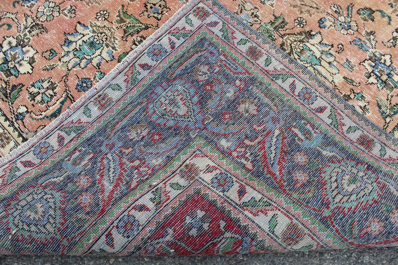 12x10 Oversize Turkish Rug Vintage Handmade Low Pile Boho Etsy